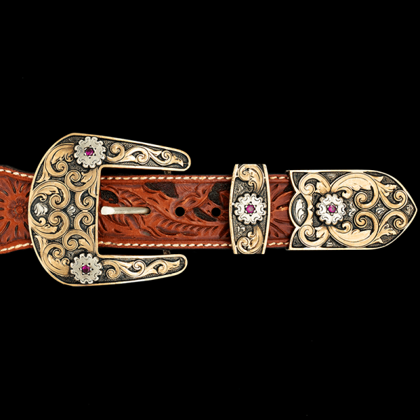El Dorado, The timeless "El Dorado" 3 piece buckle set is the picture of Western class. Hand crafted by our expert silversmiths, this Ranger buckle is built
